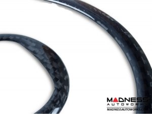 FIAT 500 Steering Wheel Center Trim - 2 piece Center Trim - Carbon Fiber